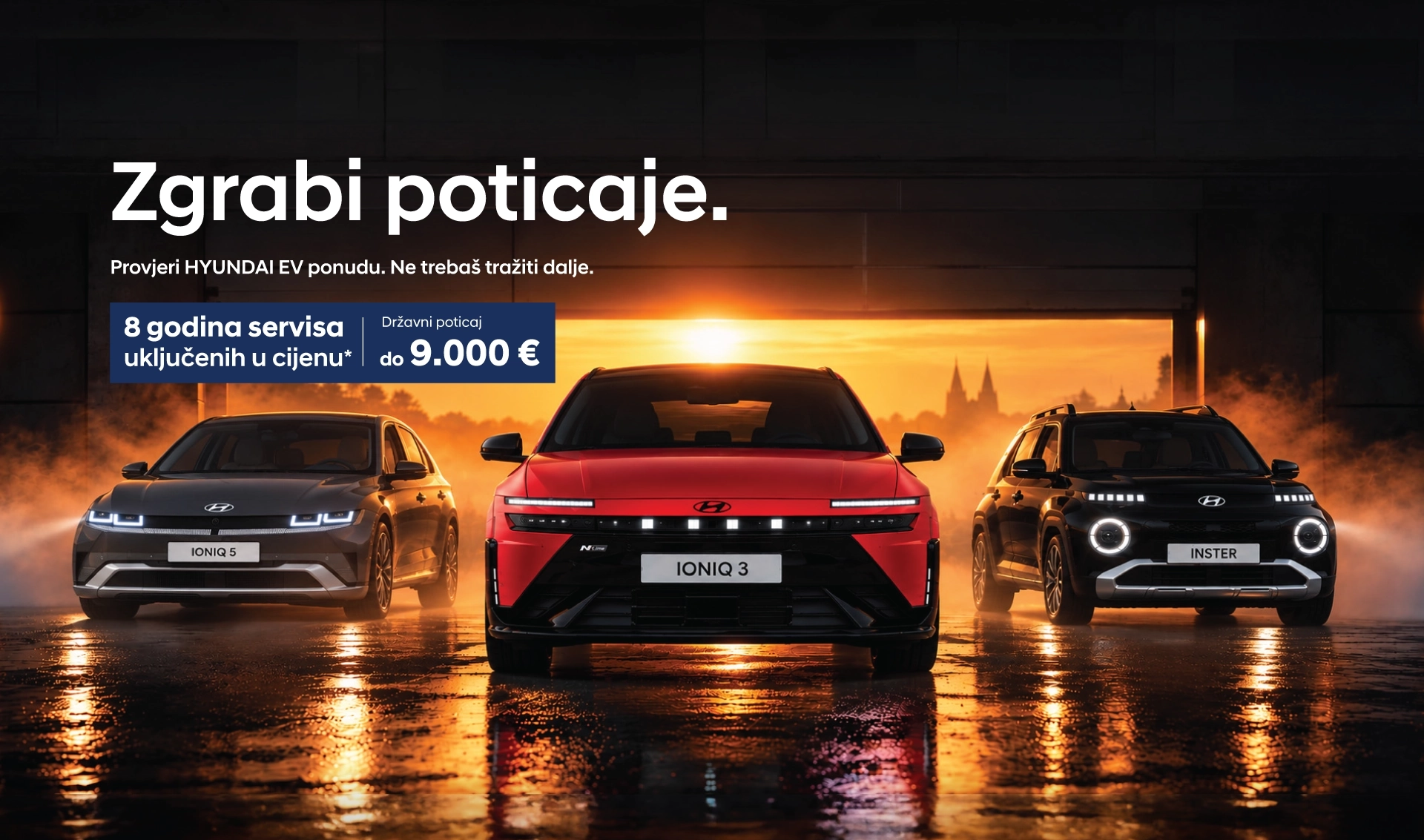 Zgrabi poticaje. Provjeri HYUNDAI EV ponudu.